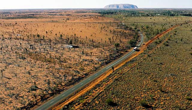 Bushfire near Ayers Rock